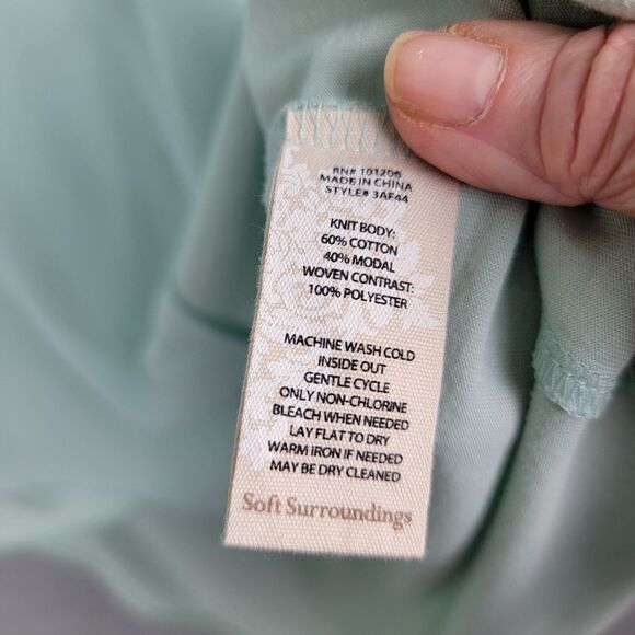 Soft Surroundings Chiffon Dress Womens Petite XS Asymmetric Hem Fairy - Picture 5 of 11